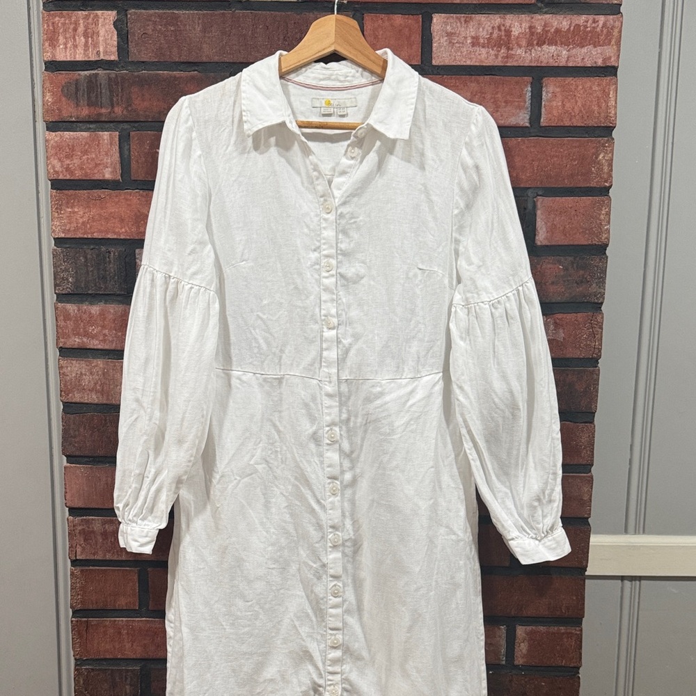 Boden White Button-Down Dress - Picture 4 of 13
